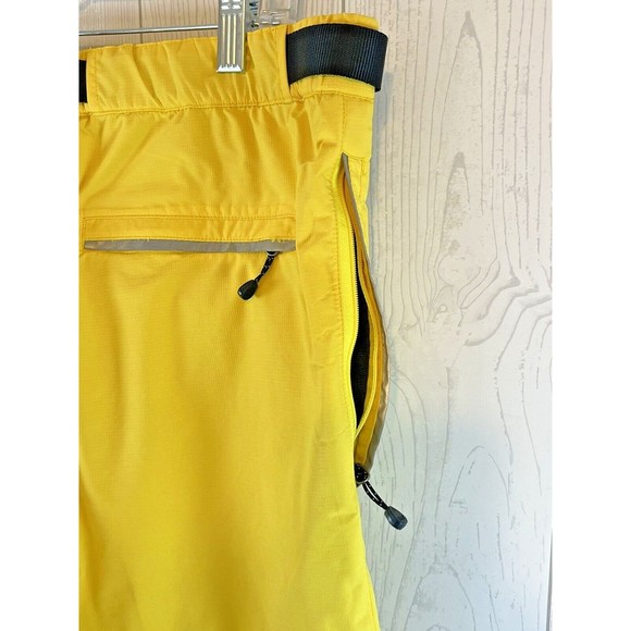 Vineyard Vines Ski Pants Mens S Yellow Belted Snowboard Rain Pockets Zipped Legs - Picture 6 of 8